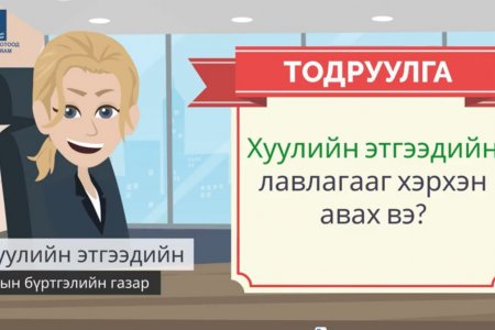 ТОДРУУЛГА: Хуулийн этгээдийн лавлагаа болон нэр авахад . .