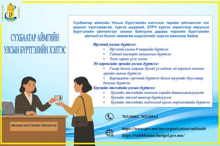 Явуулын бүртгэлийн үйлчилгээг үзүүлж эхэллээ