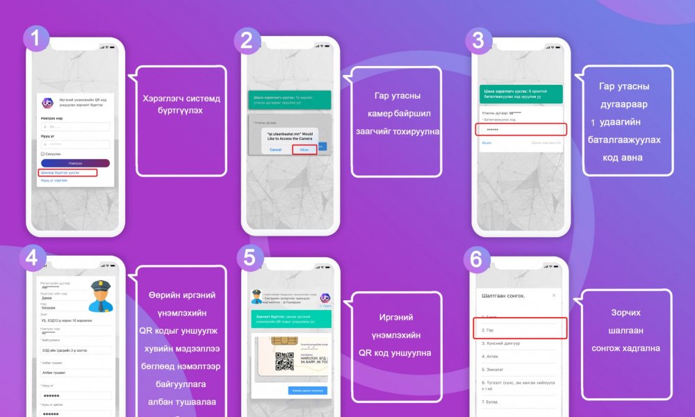 Иргэний үнэмлэхний QR уншуулж зорчигч бүртгэх систем