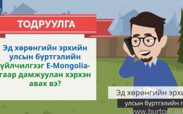 Эд хөрөнгийн эрхийн улсын бүртгэлийн үйлчилгээг E-Mongolia-гаар дамжуулан хэрхэн авах вэ?
