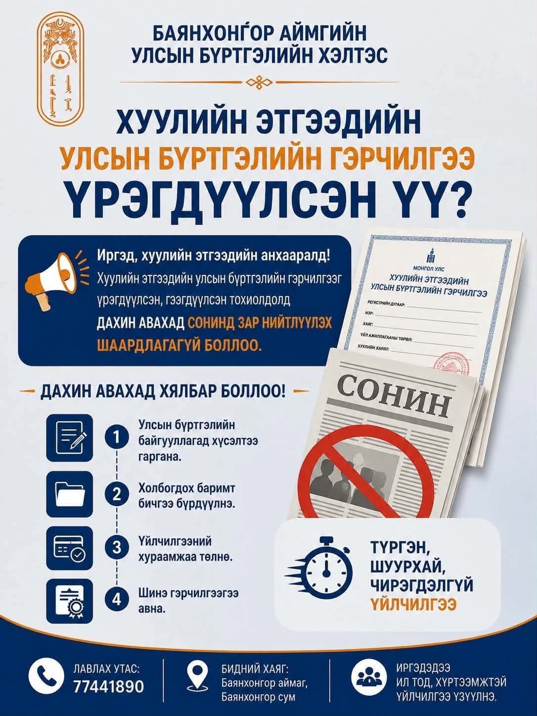 та хуулийн этгээдийн гэрчилгээгээ үрэгдүүлсэнүү 