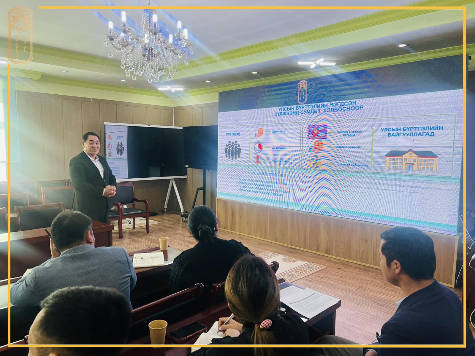 Говь-Алтай аймгийг 2026-2030 онд хөгжүүлэх 5 жилийн үндсэн чиглэлд Улсын бүртгэлийн хэлтсээс тусгах саналыг хэлэлцүүлэх үйл ажиллагаанд оролцож, 1 ажлыг үндсэн чиглэлд хэрэгжүүлэхээр шийдвэрлүүлэв.