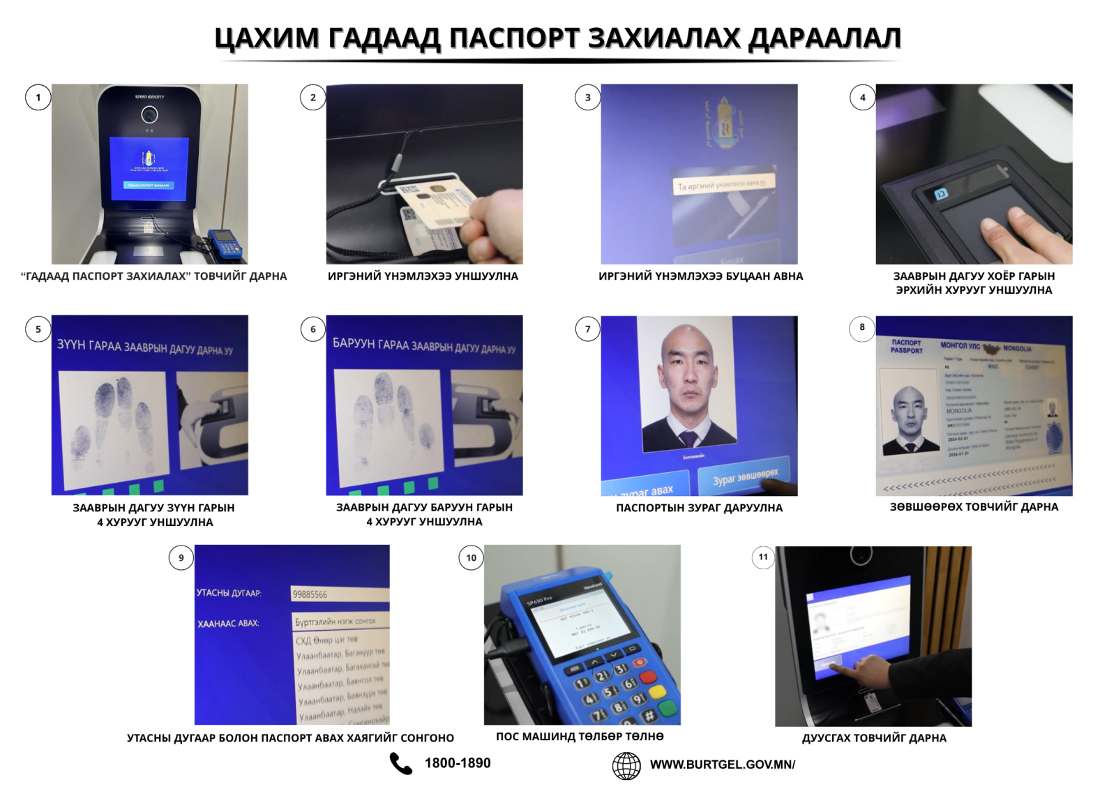 Үндэсний энгийн цахим гадаад паспорт захиалах заавар, дараалал