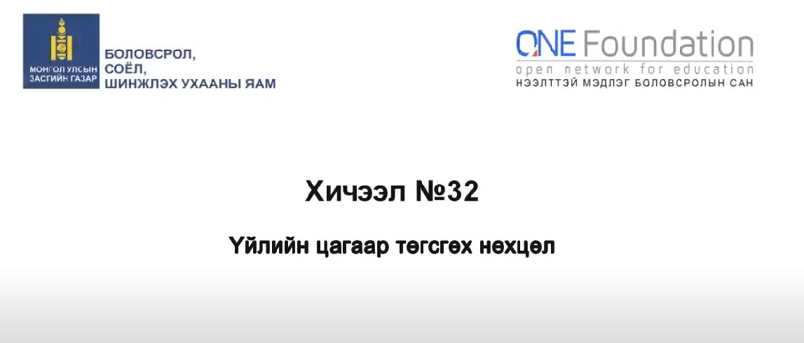 Монгол бичгийн хичээл №32 Биеэр төгсгөх нөхцөл