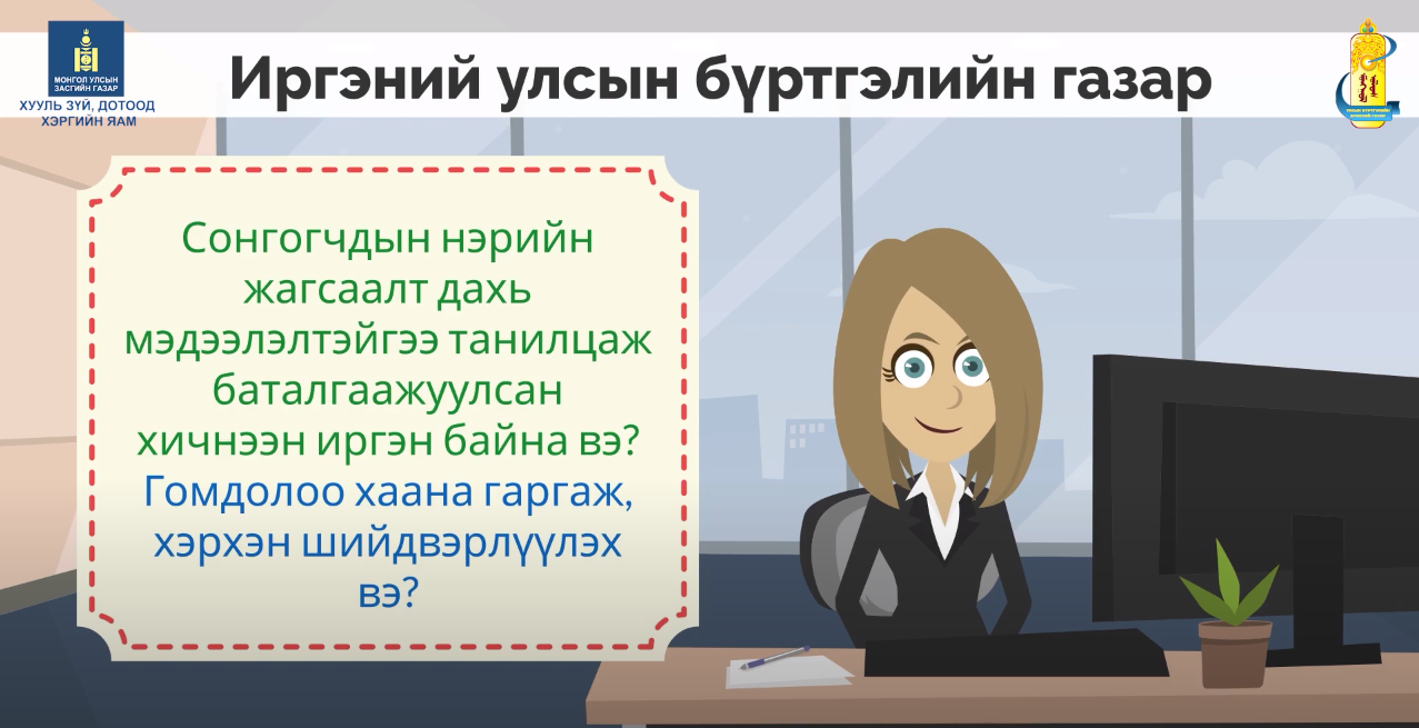 Сонгогчдын нэрийн жагсаалт дахь мэдээлэлтэйгээ танилцаж баталгаажуулсан хичнээн иргэн байна вэ?