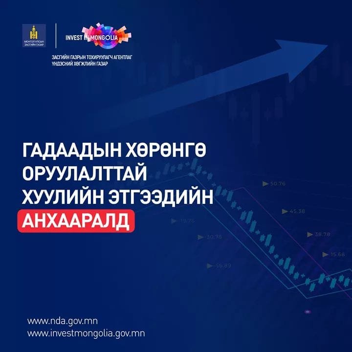 ГАДААДЫН ХӨРӨНГӨ ОРУУЛАЛТТАЙ ХУУЛИЙН ЭТГЭЭДИЙН АНХААРАЛД